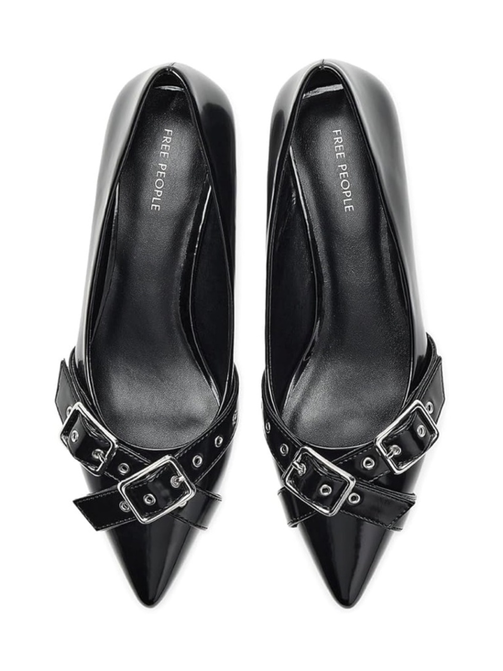 New Free People So 90s Kitten Heel Pump Black Sz 9 - Picture 2 of 14